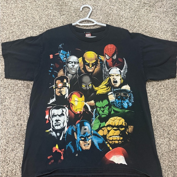 Marvel Other - Vintage Marvel Heroes Black Tee